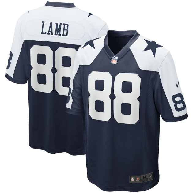 mens nike ceedee lamb navy dallas cowboys alternate game team jersey